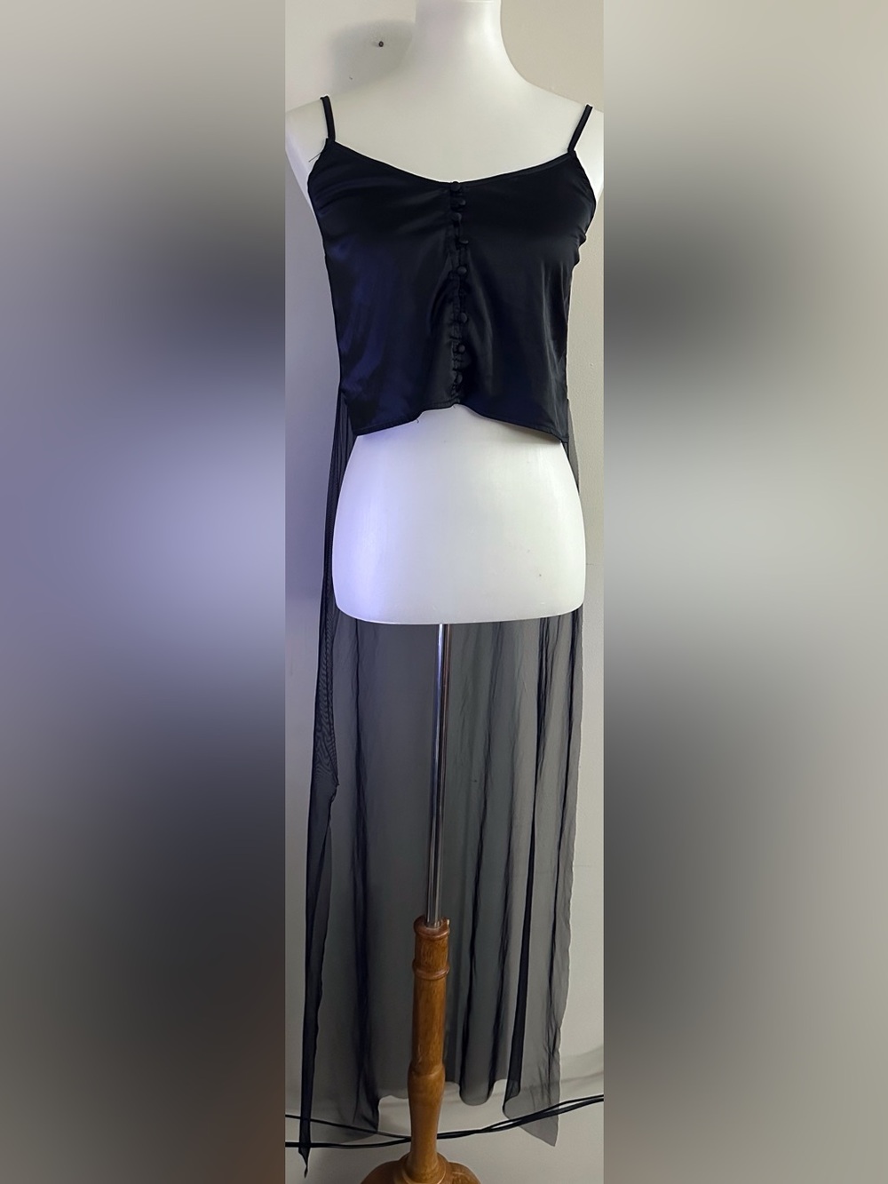 Vintage Forever 21 Black Sheer Maxi Skirt Fairy Whimsigoth Goth Fairy Fall
